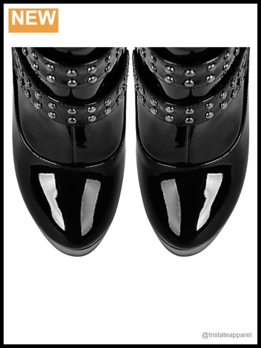 Platform Thigh High Boots Over Knee Lace Up Zipper Rivets High Heels Wide Calf